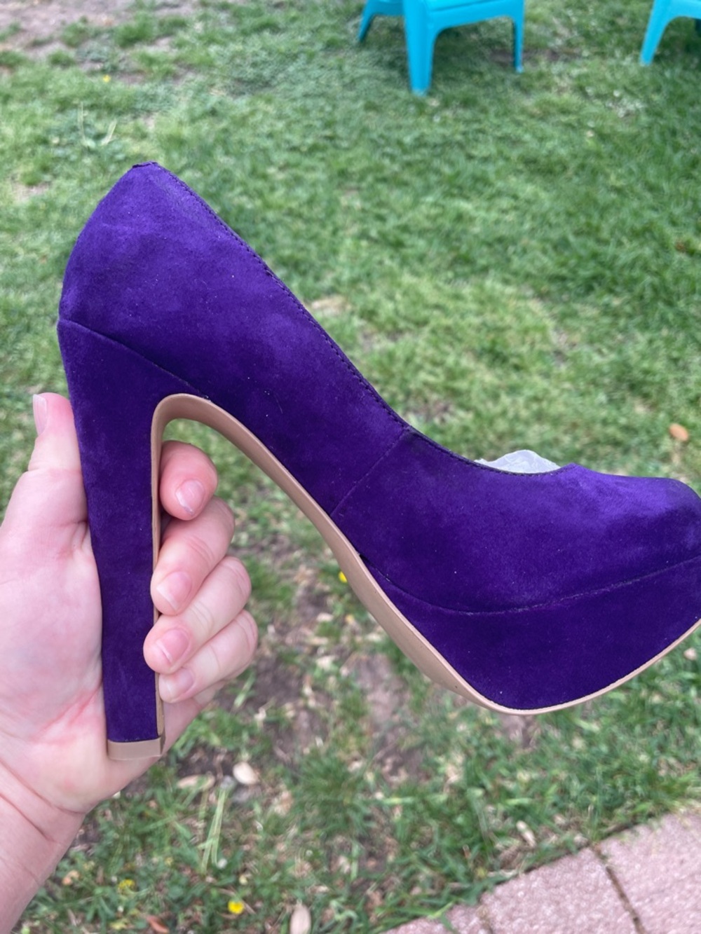 Steve Madden Purple Suede Stiletto Heels shoes pumps 7 new beasst Halloween